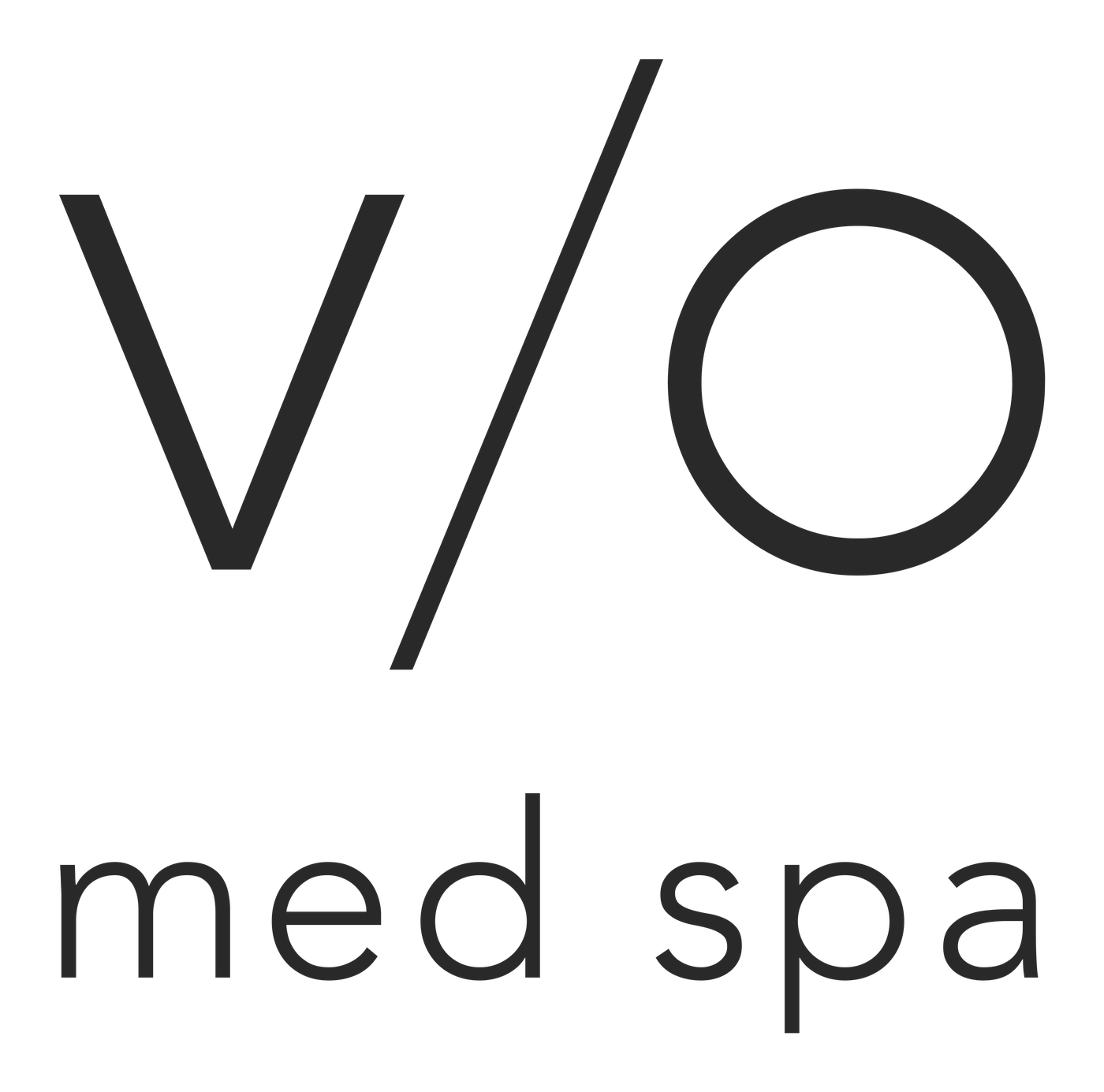 VIO med spa primary mark, charcoal